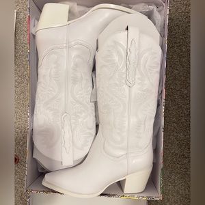 JEFFERY CAMPBELL DAGGET BOOTS WHITE